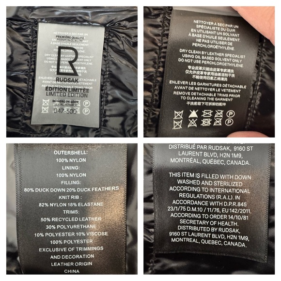 New in Box - RUDSAK Shiny Black Belted Puffer Coat - Picture 9 of 12